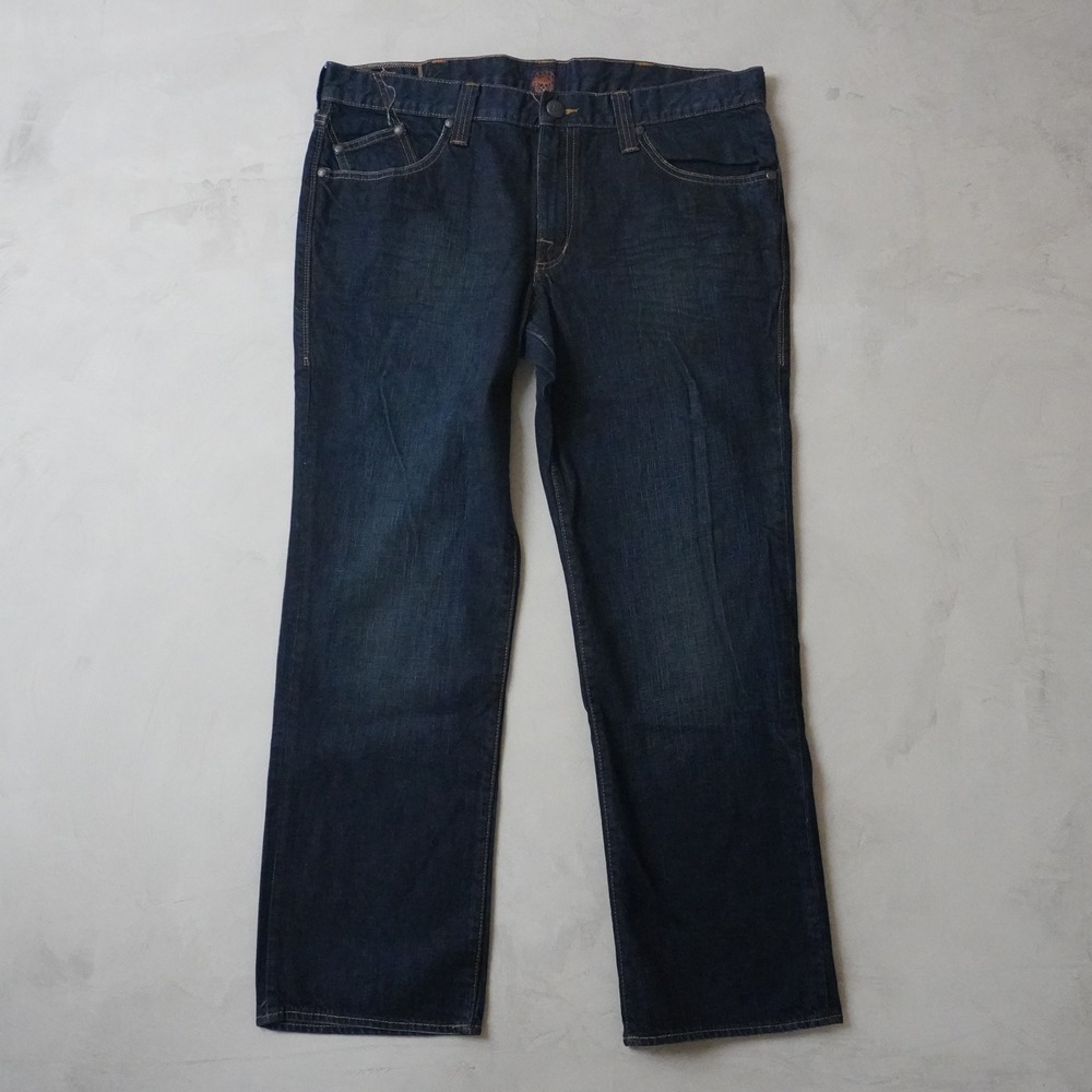 Rock & Republic Straight Leg Jeans 38x30 Mens Dark Wash Blue Denim Skull Label